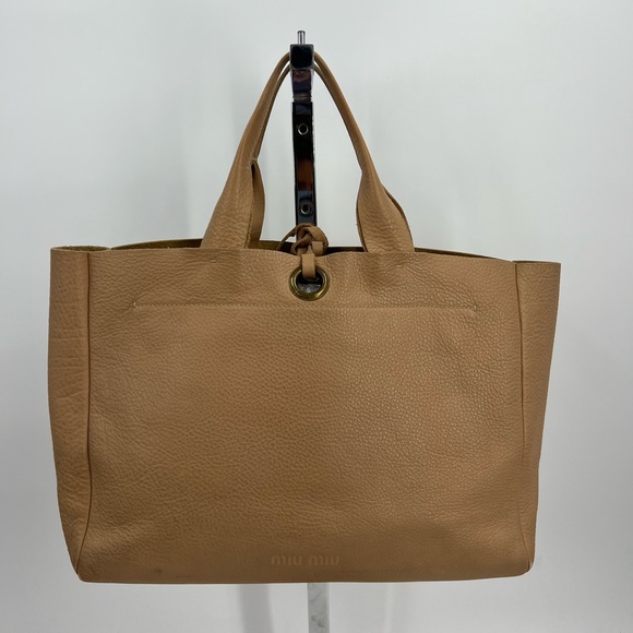 Miu Miu leather tote bag
